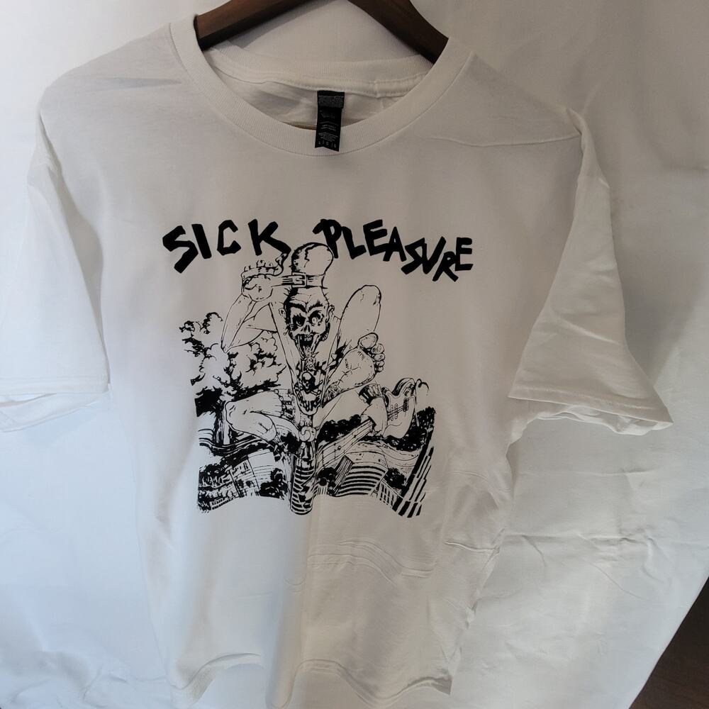 Sick Pleasure   band t shirt  size Large White